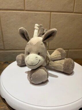 Nattou Noa Horse Gray and White Soft Floppy Plush Stuffed Animal Rattle